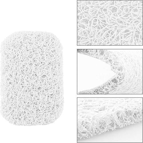 Miniatura 5 de Rocutus 10 piezas de jabón ahorrador de jabón, platos de PVC antideslizantes, soporte de jabón para suministros de baño (blanco)