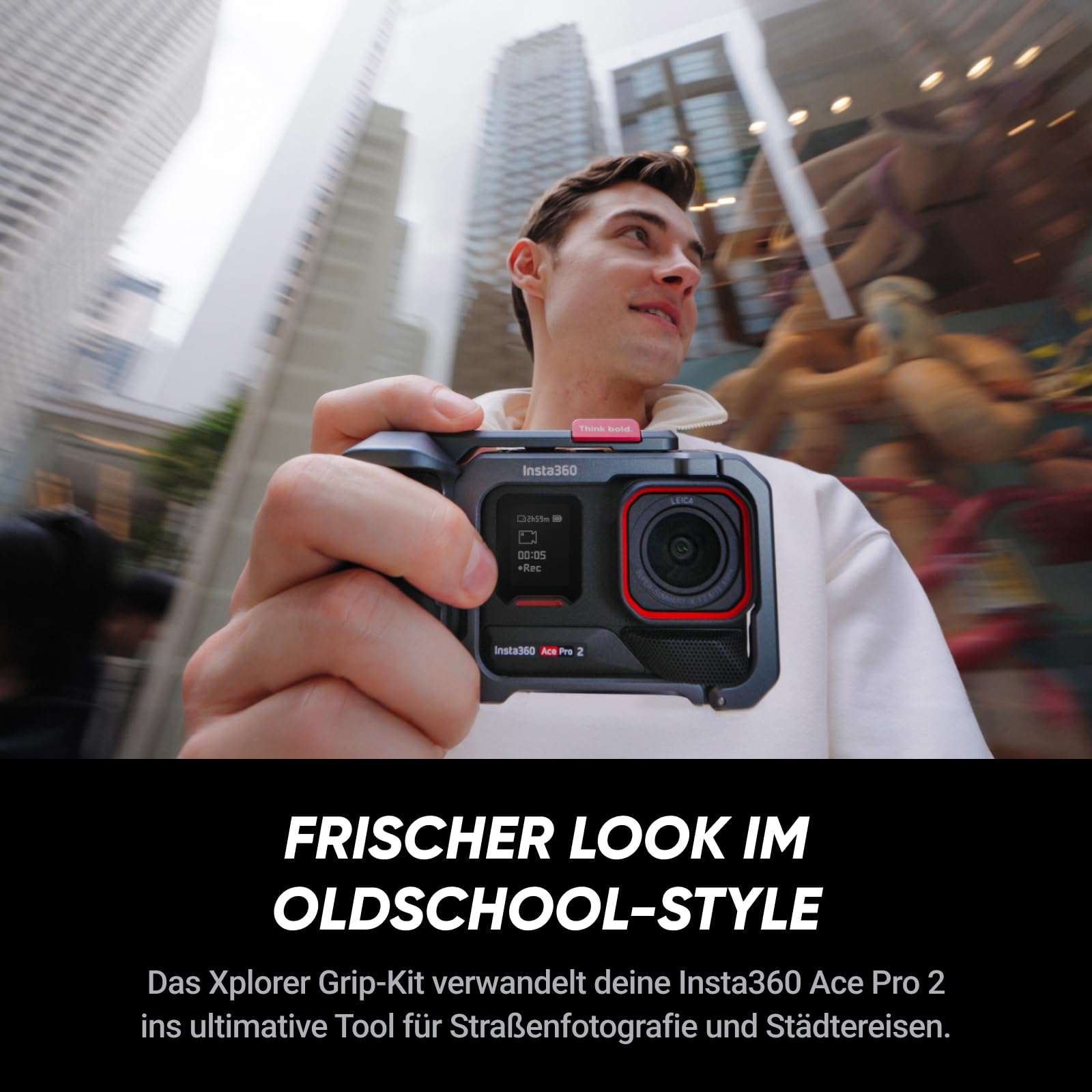 Insta360 Ace Pro 2 Xplorer Bundle Schiefergrau – 8K Action-Kamera mit Leica, 1/1,3"-Sensor, Dual-KI-Chip, wasserdicht