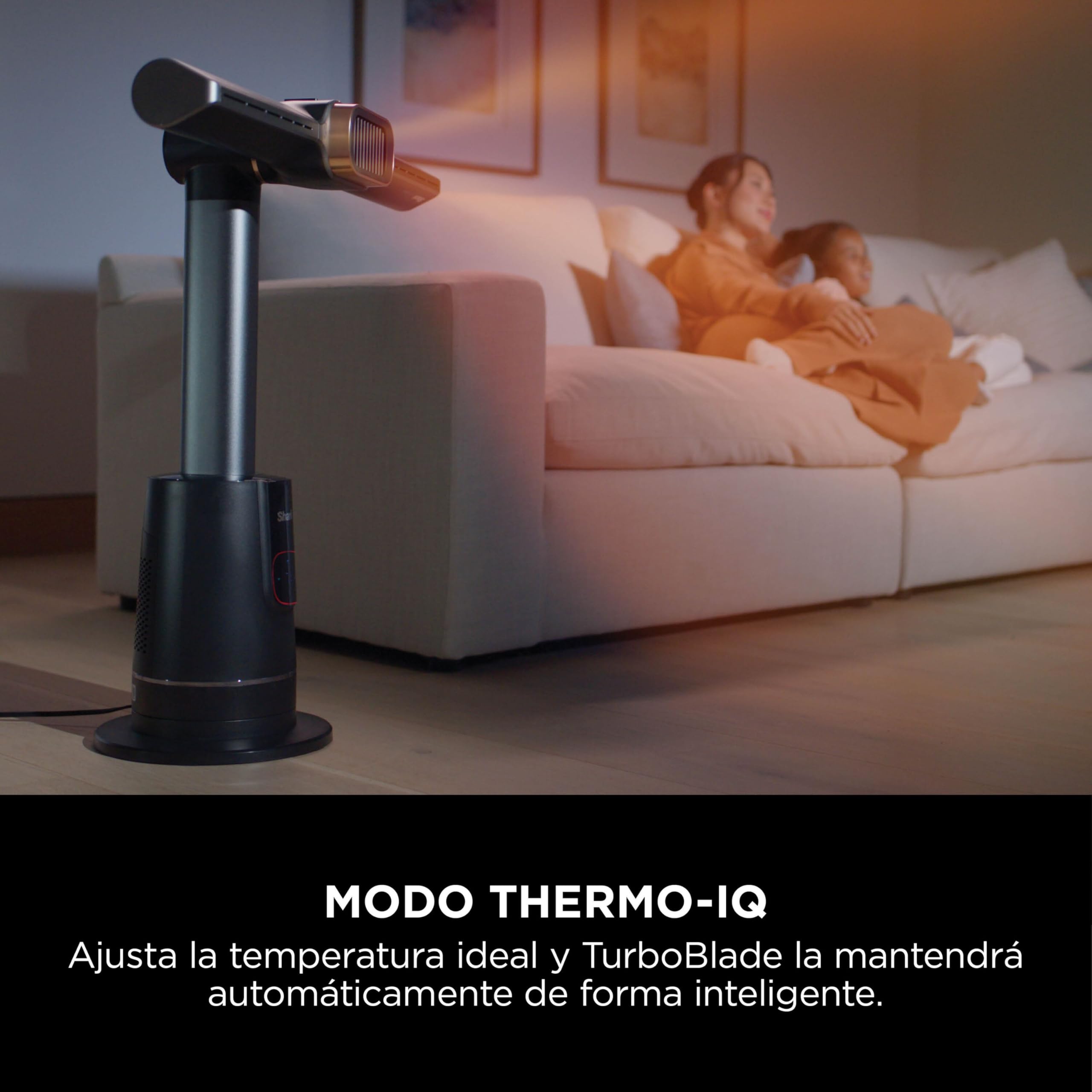 Shark TurboBlade, Ventilador + Calentador 2 en 1, Negro, TH200EU | Ventilador Doble y Calentador, Mando a Distancia