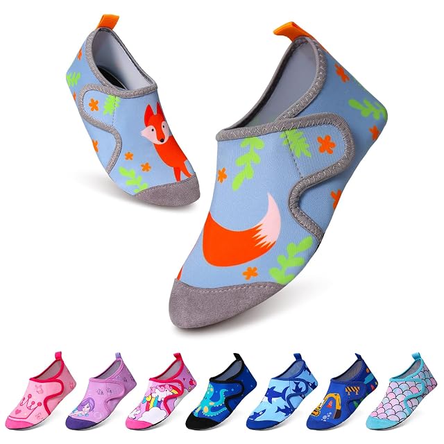 Tolaler Buty do wody dla dzieci, dziewczynek, chłopców, buty plażowe dla dzieci z grubą podeszwą, antypoślizgowe, miękkie i trwałe buty do wody dla dzieci, na basen i do ogrodu