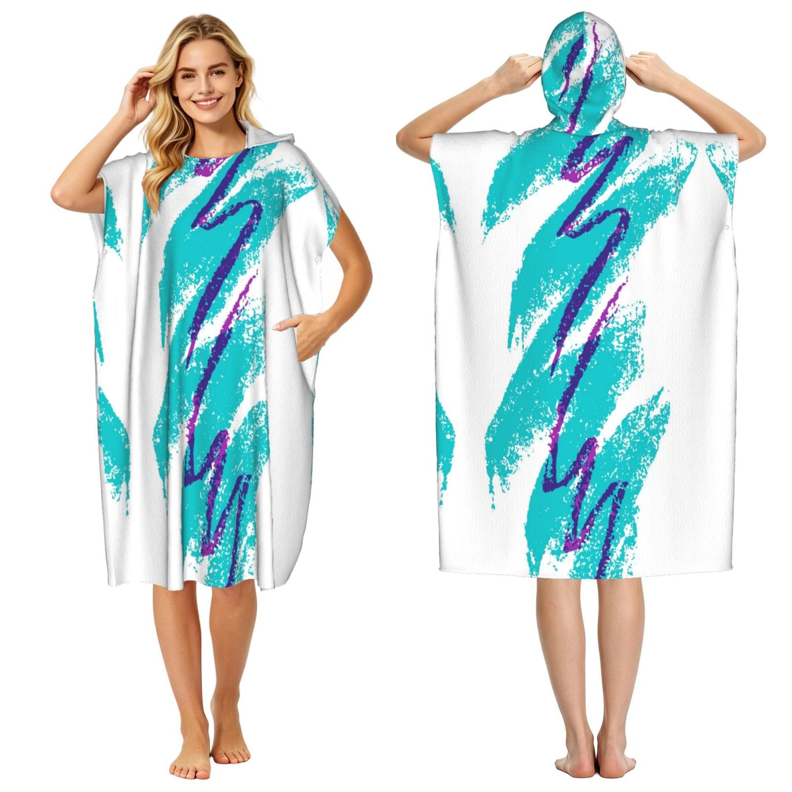 Poncho d'été léger pour adultes pour se changer facilement sur la plage