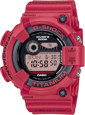 Casio GW-8230NT-4JR Wristwatch, FROGMAN 30th Anniversary Tough Solar, Radio-controlled Solar, Biomass Plastic, Mens Red