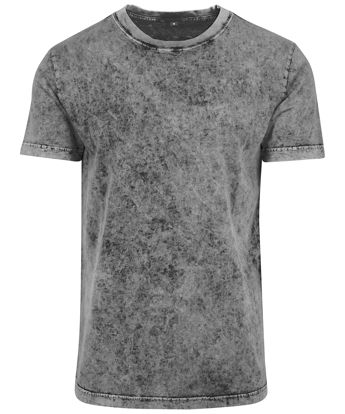 COOZO Mens Acid Washed T-Shirt - Grey/Black - M