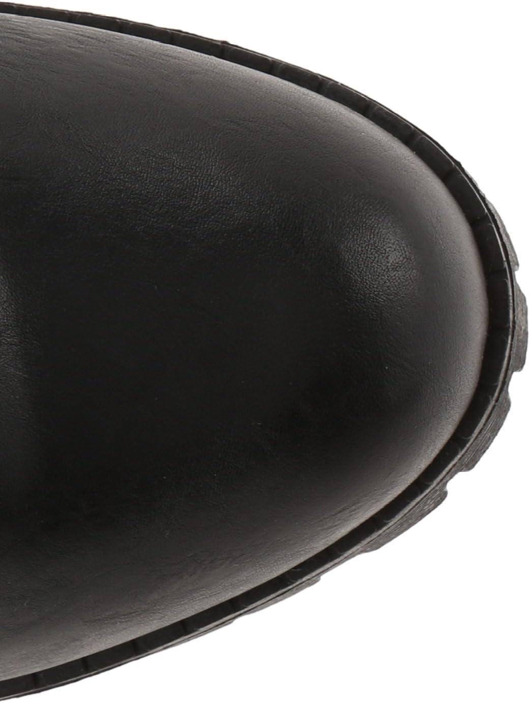 Soda Women's Malia Faux Lace Up Chunky Lug Sole Combat Boot 5.5 Black Polyurethane