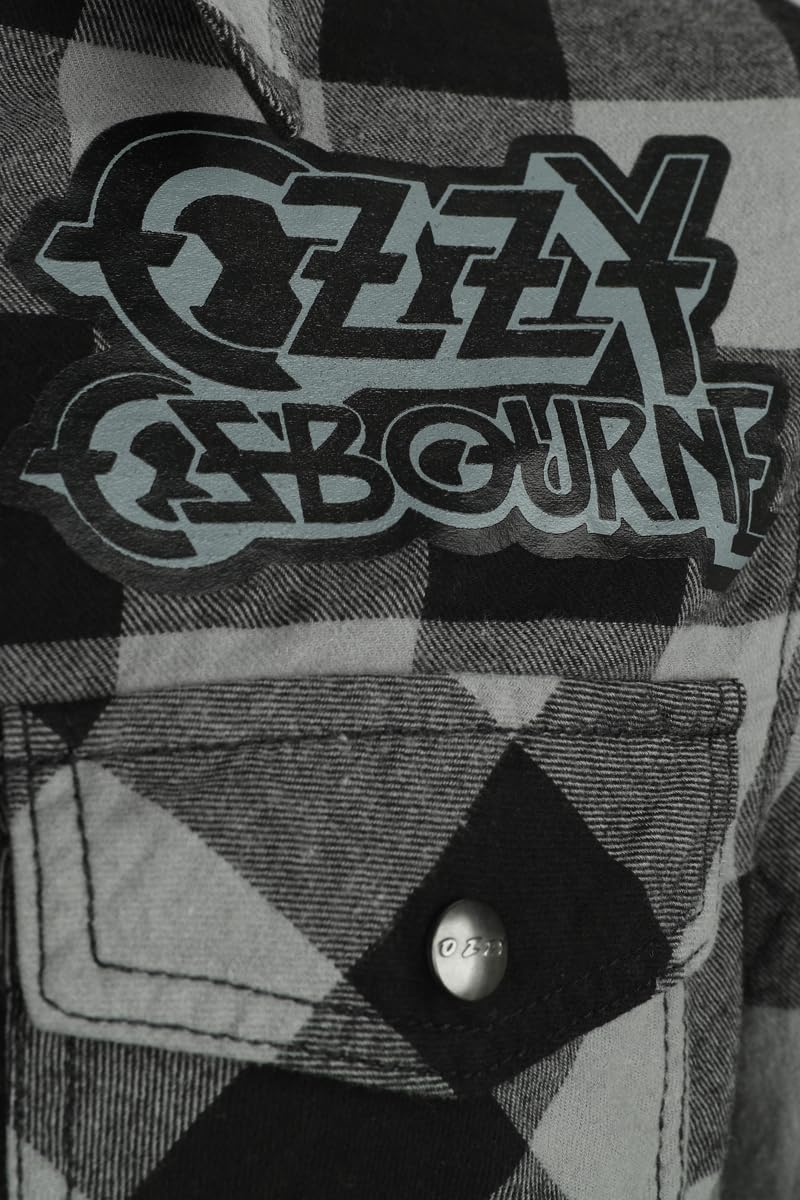 Ozzy Osbourne Check Shirt Männer Langarmhemd schwarz/grau XXL