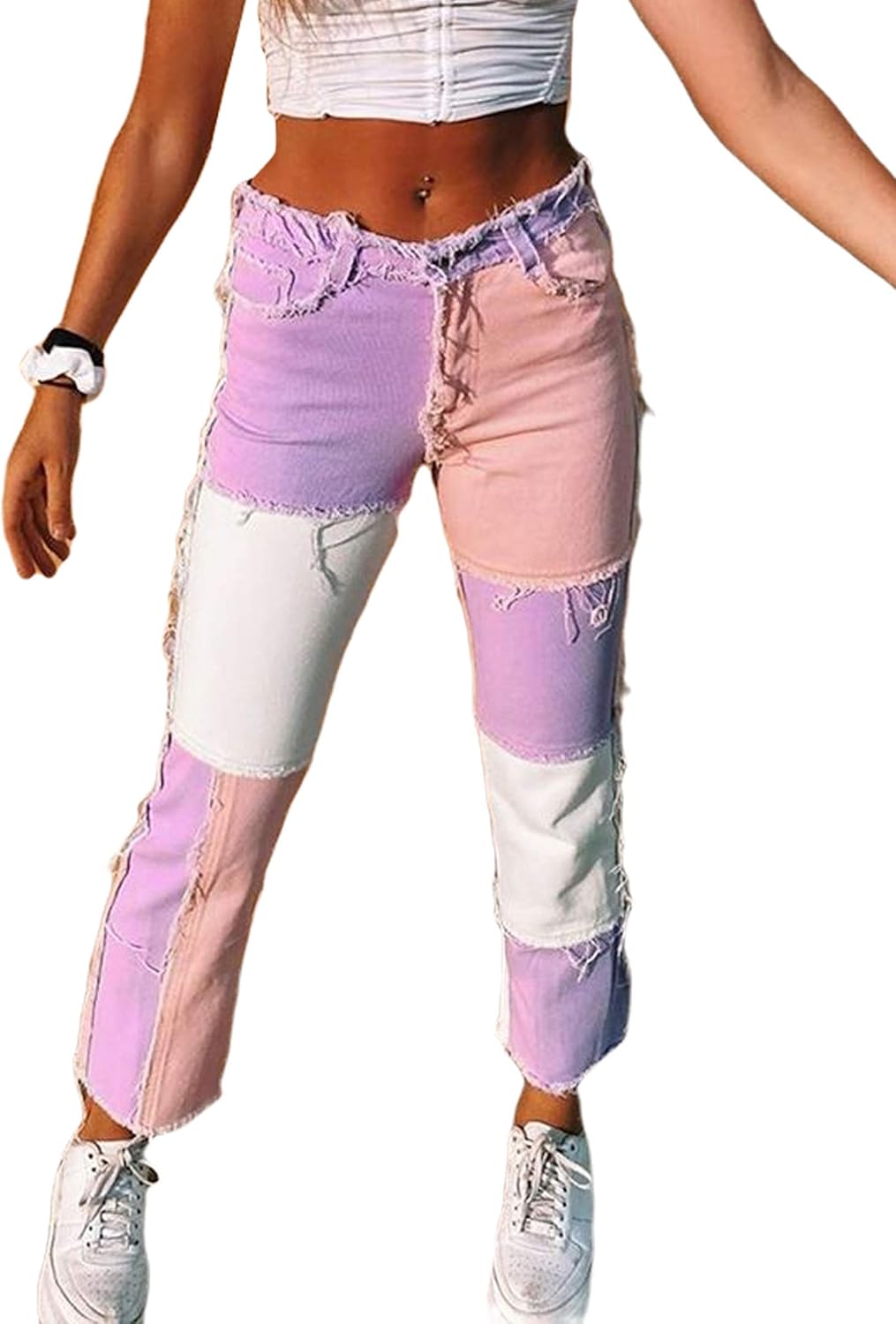 Jeans with different colored pockets Clearance