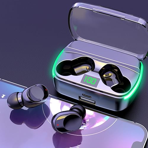 Miniatura 2 de Auriculares inalámbricos Bluetooth 5.3 pantalla digital inalámbricos Bluetooth auriculares respiración fresca, cancelación de ruido, calidad de