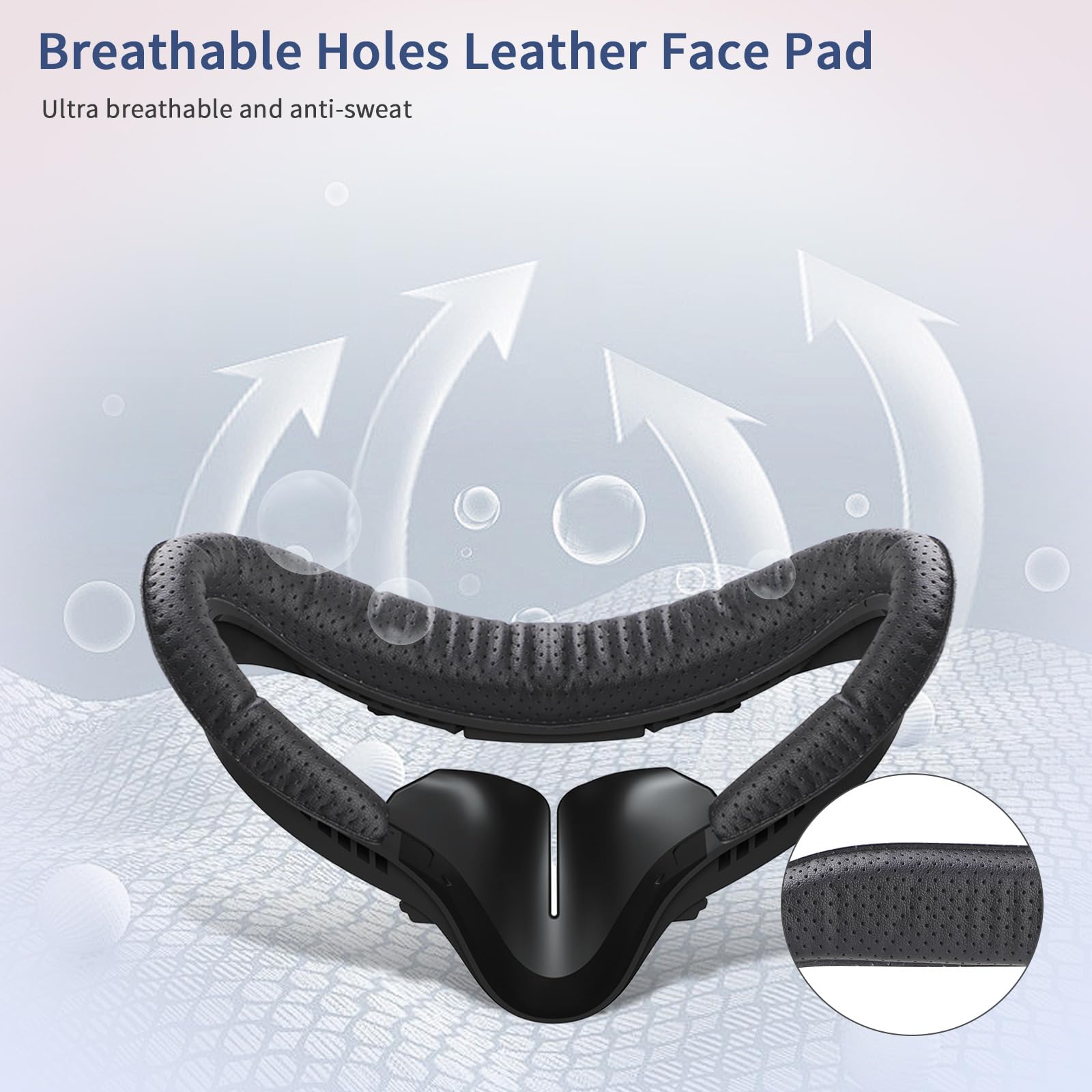 Coussin facial VR Oculus Quest 2 interface couverture rechange Meta Quest 2 cuir trous respirants