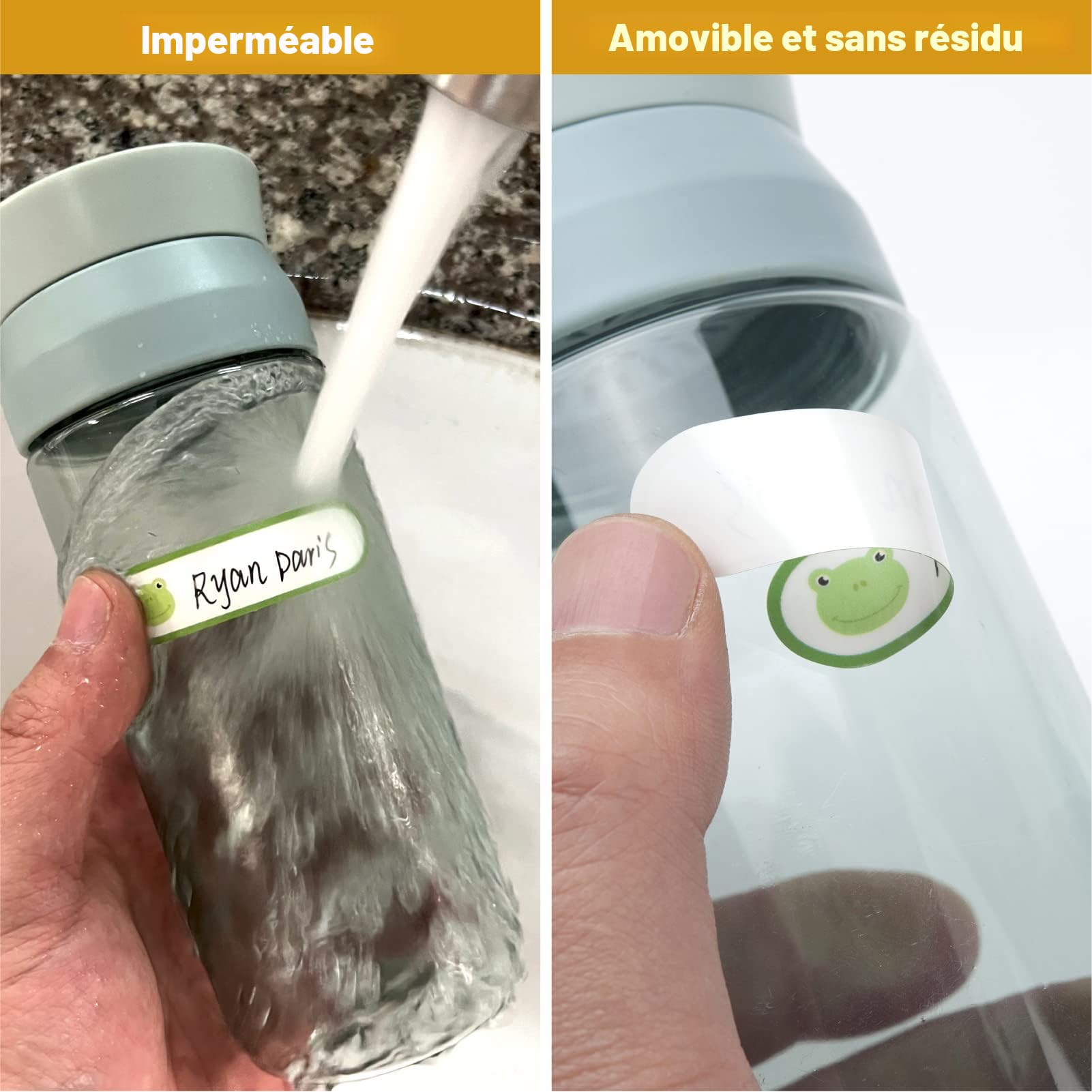 Autocollants Nominatifs Imperméables Pour Enfants - Lot De 80, 58 X 14 Mm, Lavables Lave-Vaisselle - Crèche, École