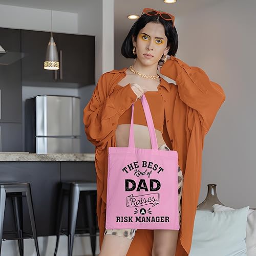 Miniatura 5 de Risk Manager Dad Gift for Family Day Best Kind of Dad Natural White Multicolor Canvas Tote Bag