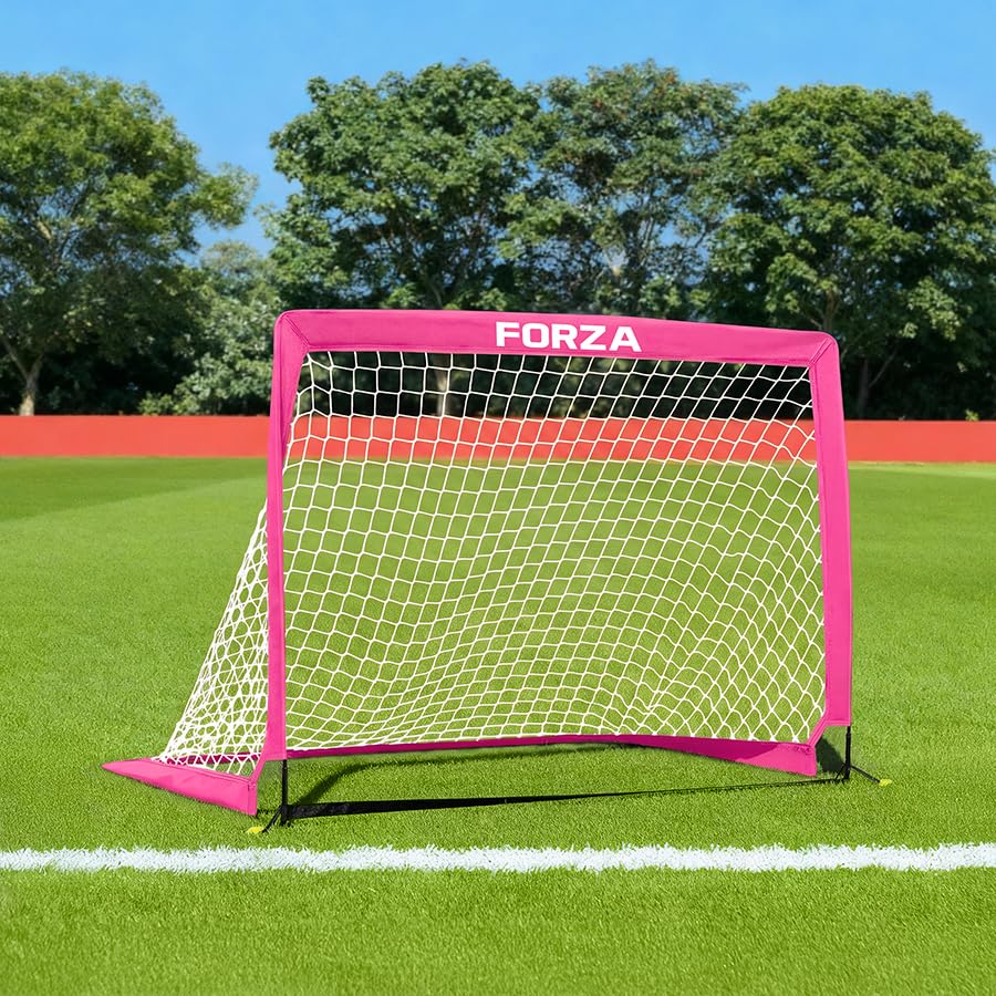 FORZA Square Pop-Up Football Goal [6 Sizes] (Pink, 3ft x 2.2ft, Pair of Goals)