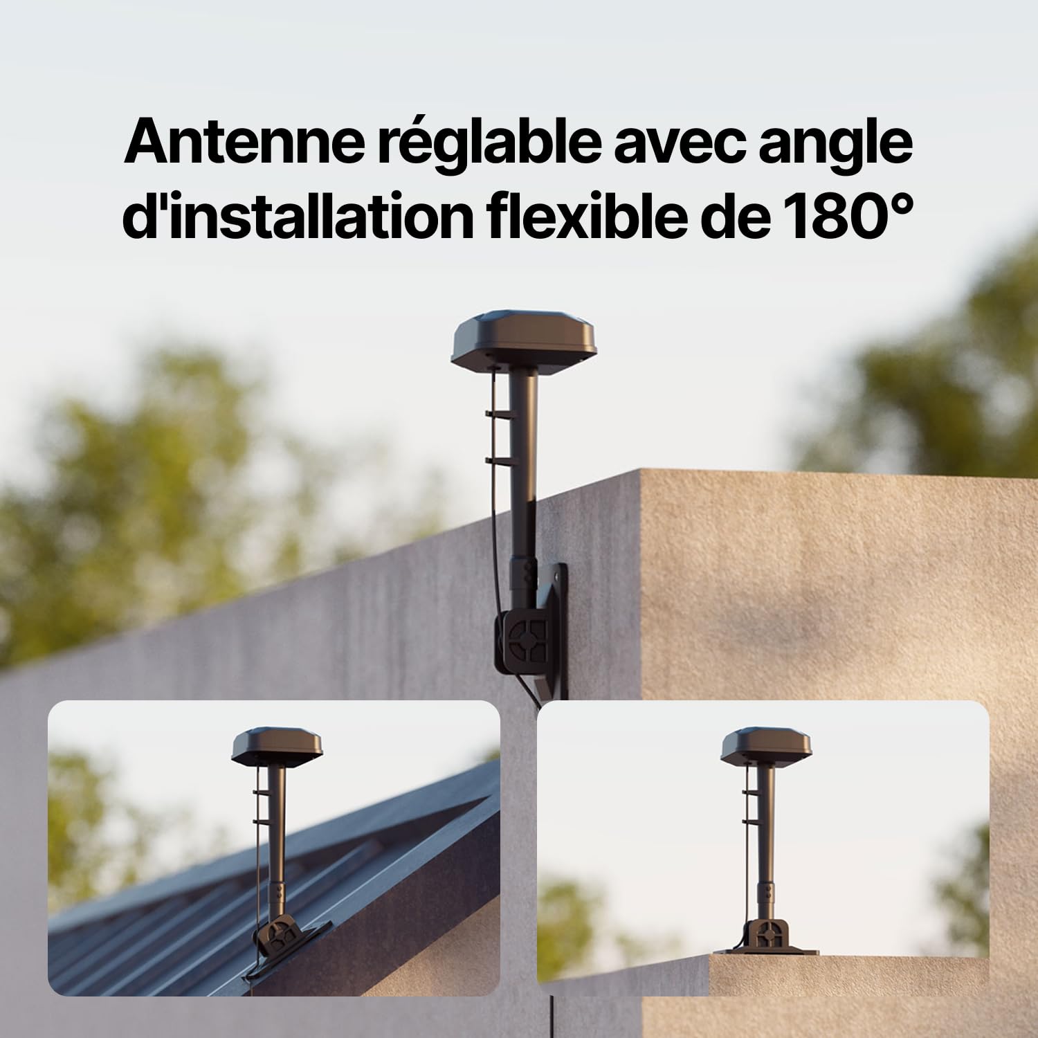 Segway Navimow Kit de Montage d'Antenne, Compatible avec Les Séries Navimow i105E, i205 AWD, i208 AWD, X4, X3 et Terranox