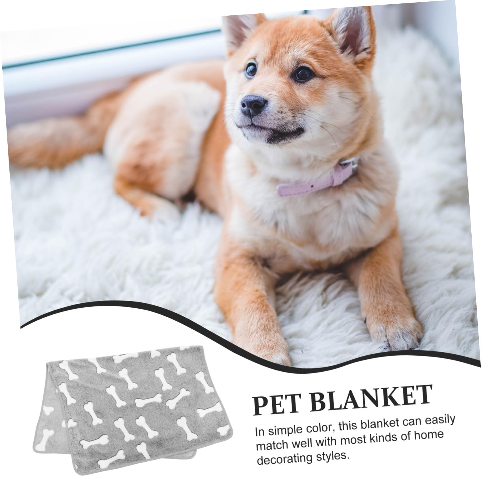 BESPORTBLE 5pièces Couverture Polaire pour Animaux Douce Et Chaude pour Chiens Et Plaid pour Canapé Et Lit