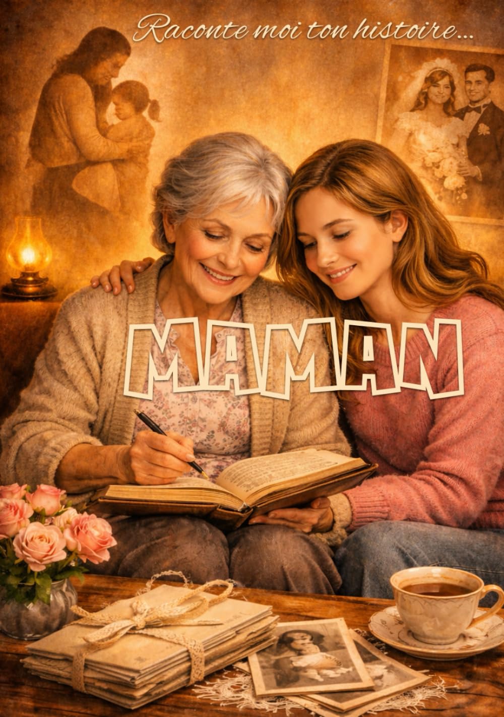Maman, raconte moi ton histoire: 7x10 po, 18×26 cm, B5, 180 pages, 400 questions, COULEURS INTERIEURES couverture brillante rigide