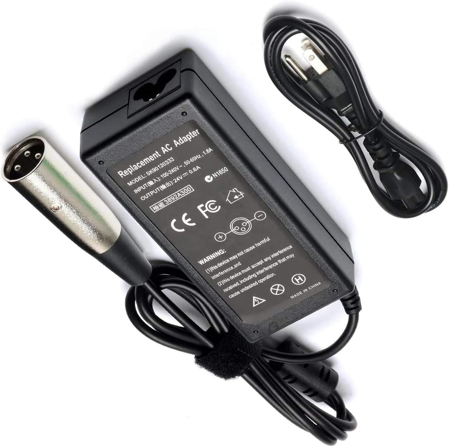 Electric Scooter Battery Charger Compatible with eZip 750 E750 400 E400 500 E500 450 900 4.0 4.5 E-4.5 Schwinn S180 S500 S750 Trailz Electric Bike Motor Bicycle Parts-24V 0.6A 36W
