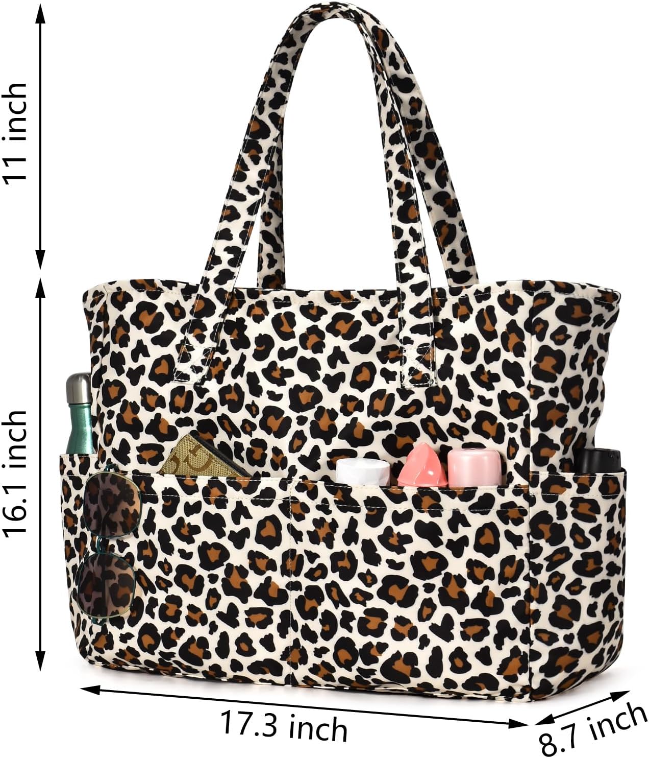 oscaurt Beach Bags for Women Large Waterproof Sandproof Beach Tote Swim Pool Bag with Zipper for Travel Vacation Essentials - Image 5