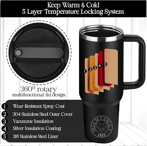 Miniatura 4 de Vaso termico, vaso térmico 40 onzas, vaso aislado, vaso de viaje, vaso de acero inoxidable, mantiene la temperatura, vaso para bebidas frías y