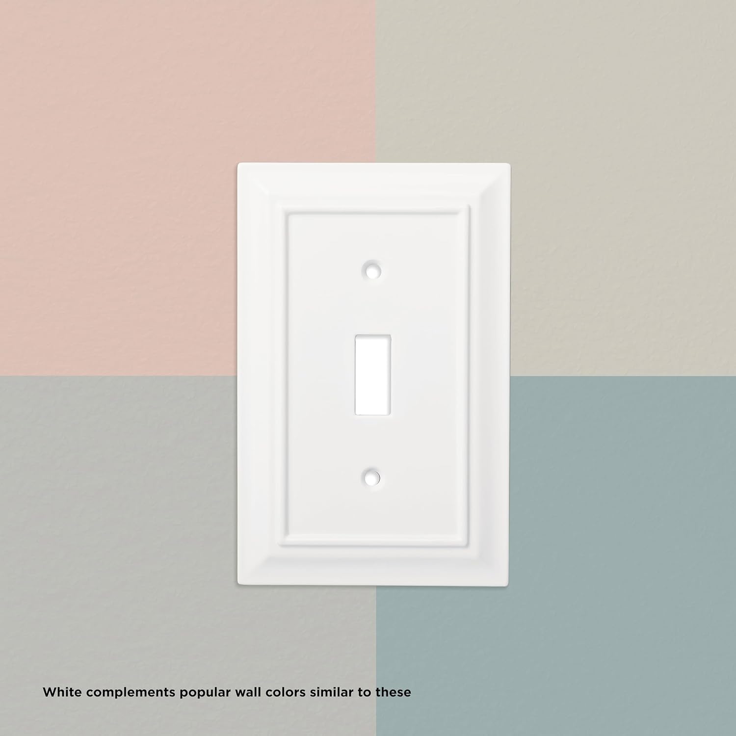 Franklin Brass Classic Architecture (1-Pack) Decorative Light Switch Cover Pure White 3-Gang Decorator/Rocker Wall Plate Triple Switch Plate Cover Electrical Outlet Guard W35250-PW-C