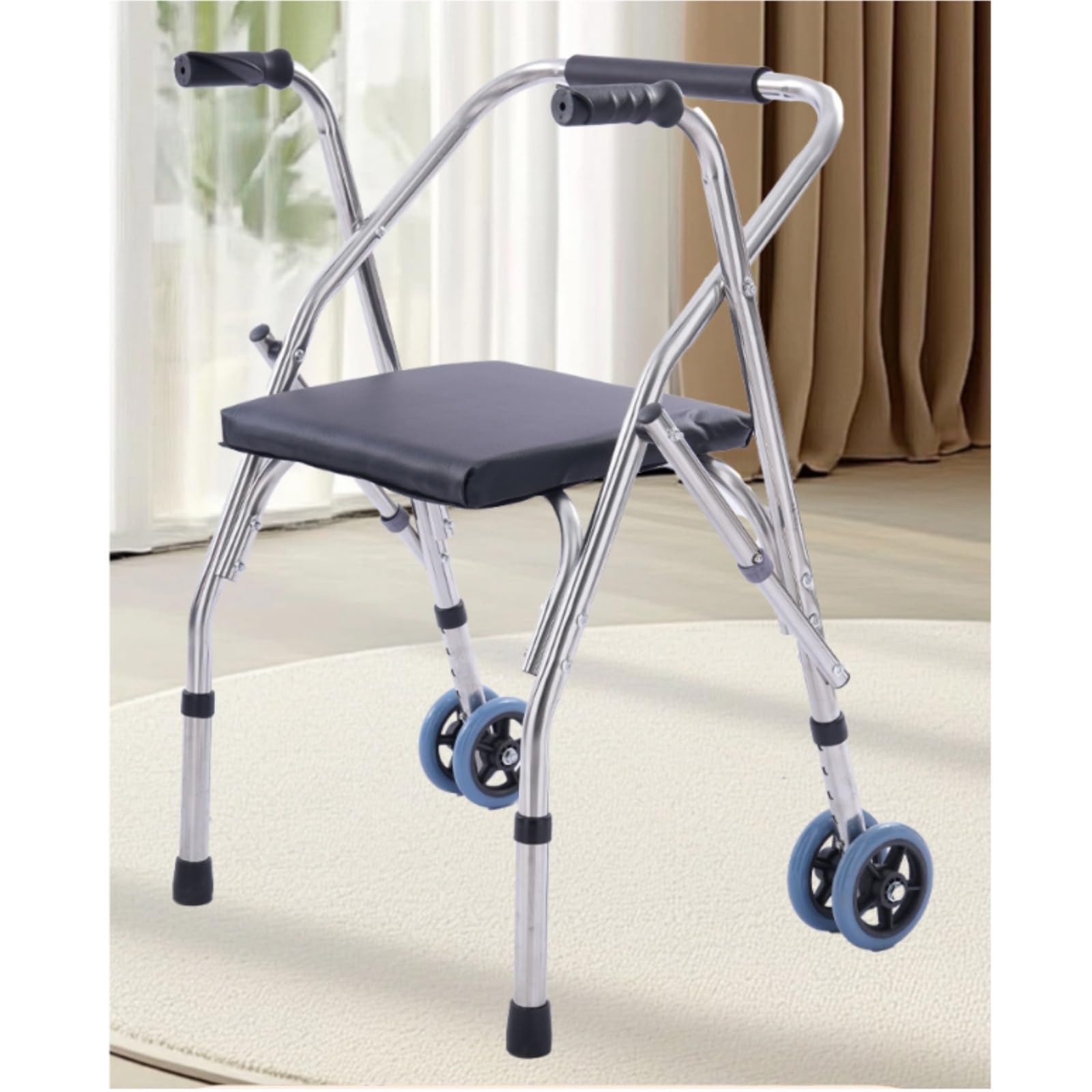 Andador Andador plegable con ruedas Andador con ruedas delanteras Andadores ligeros con asiento for adultos mayores