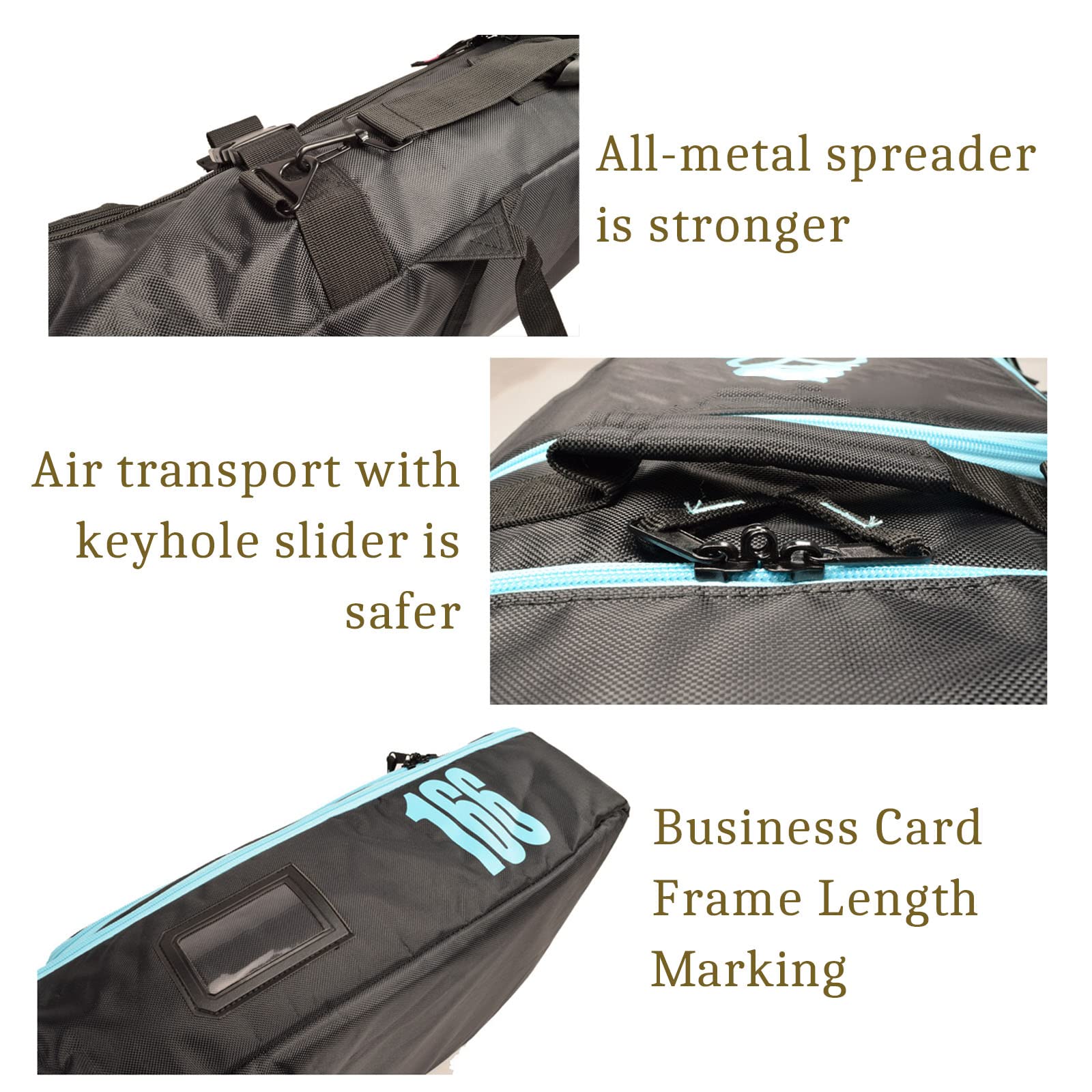 Multifunktionale, gepolsterte Skireise-, Kletter-, Campingtasche mit Rad/ohne Rad, Einzel-Doppel-Snowboardtasche mit 3 Aufbewahrungsfächern, Ski-Aufbewahrungstasche, herv