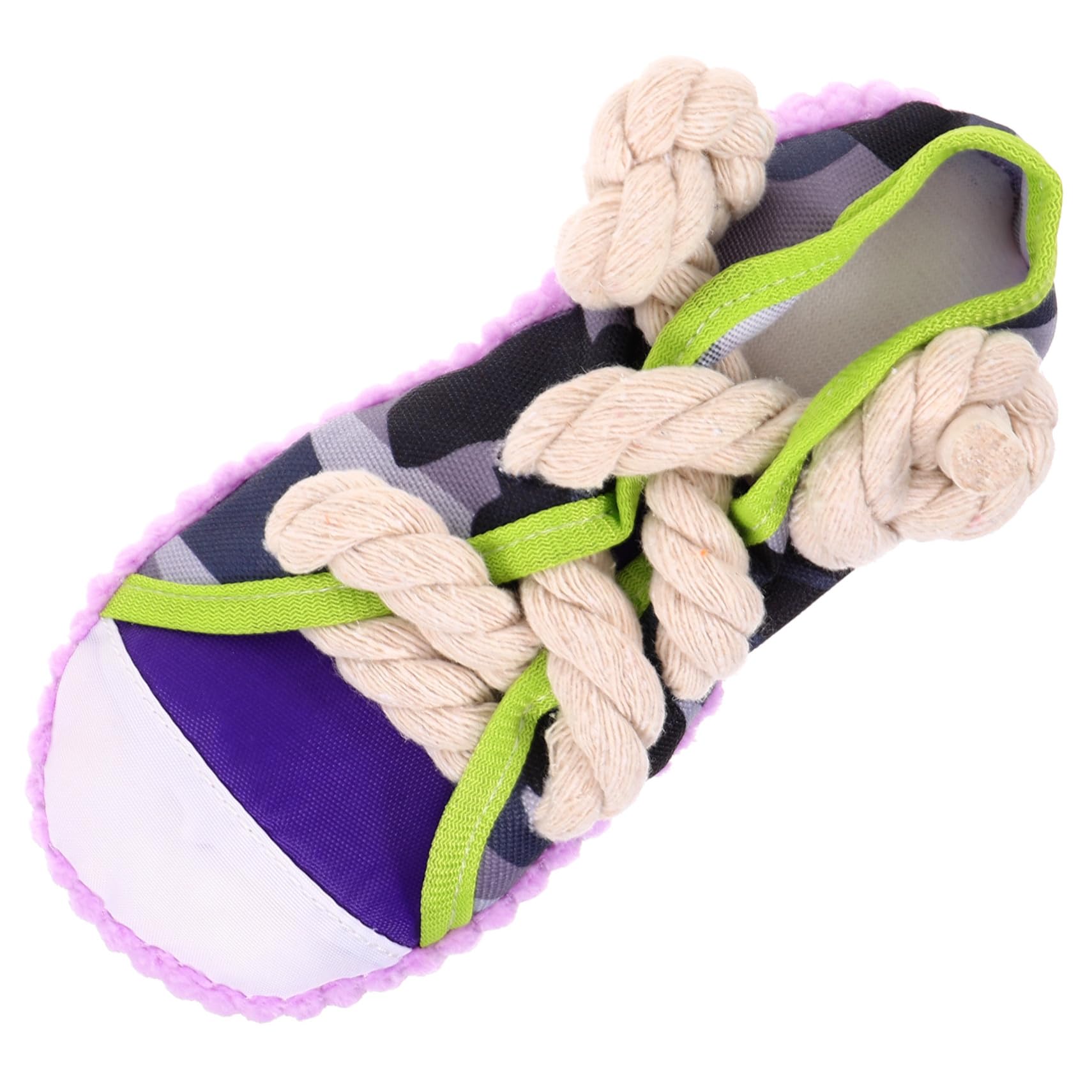 Jouet à Mâcher pour Chiens Qui Couinent en Coton Résistant, Taille Petite, Jouet de Dentition Interactif pour Chiots et Animaux de Compagnie, Couleur Violette