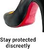 Sole Sticker Crystal Clear Shoe Protector for Heels, Anti-Slip Red Bottom Sole Protectors Compatible with Christian Louboutin, Self-Adhesive Transparent Sole Guard for Luxury High Heels (3 pcs)