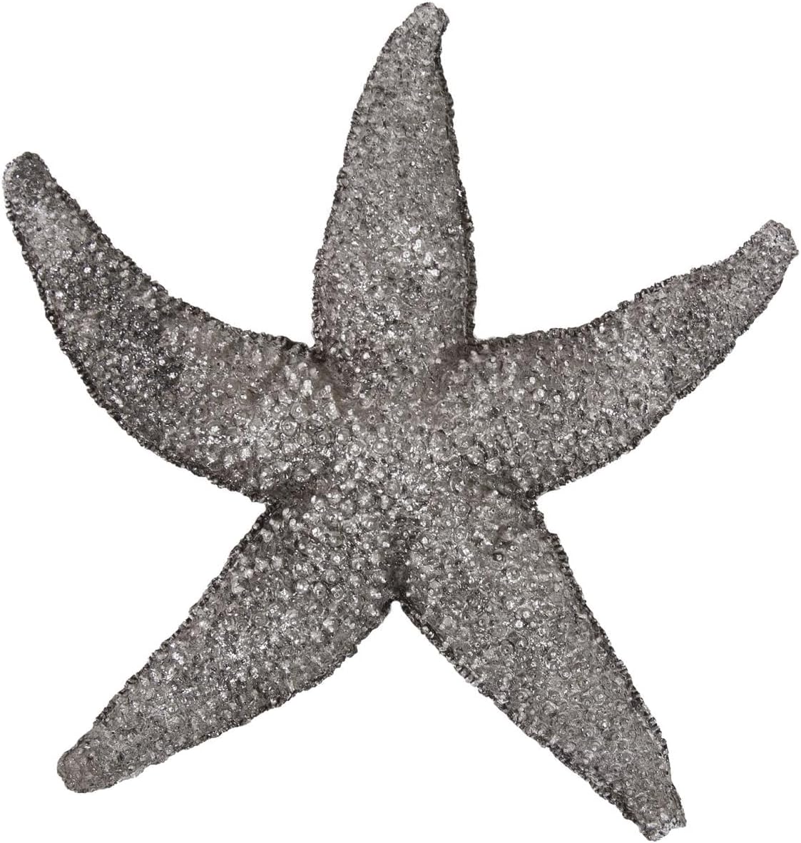 Howard Elliott Collection Decorative Deep Starfish Wall Art, Silver Leaf Finish Abstract Sea Animal Figurine for Home or Garden Decor, Suitable for Tabletop or Wall Display, Medium, 16 x 15 Inch