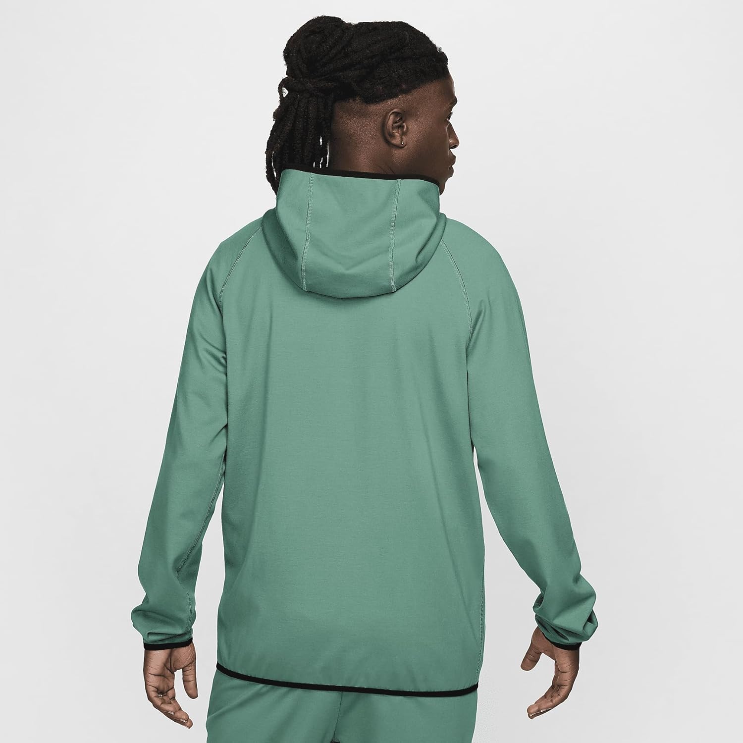 Nike Tech Men's Lightweight Knit Full-Zip Hoodie (FD4501-361, Bicoastal/Black) Size Large - Image 2