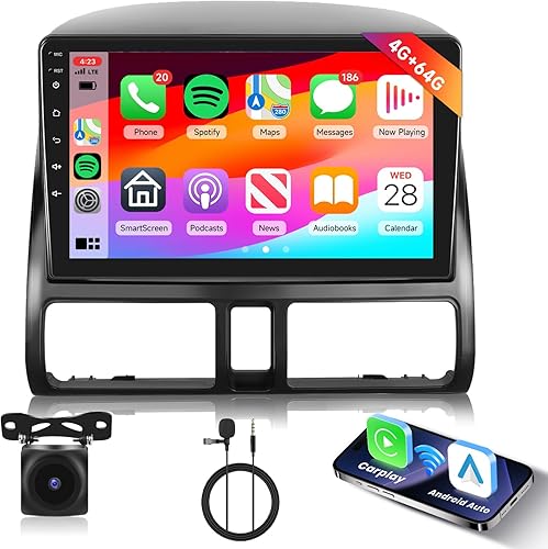 Miniatura 8 de 2 GB+64 GB Estéreo de coche para Honda CRV 2002-2006 Android Head Unit, enlace de espejo automático inalámbrico Carplay Android, pantalla táctil de