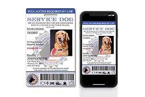 XpressID Holographic Service Animal ID Card with Customizable Photo for Service Dog Registration