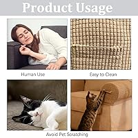Vista 46 de Fundas para reposabrazos de sofá, fundas para reposabrazos con bolsillo, protector elástico para reposabrazos de sofá, fundas extraíbles