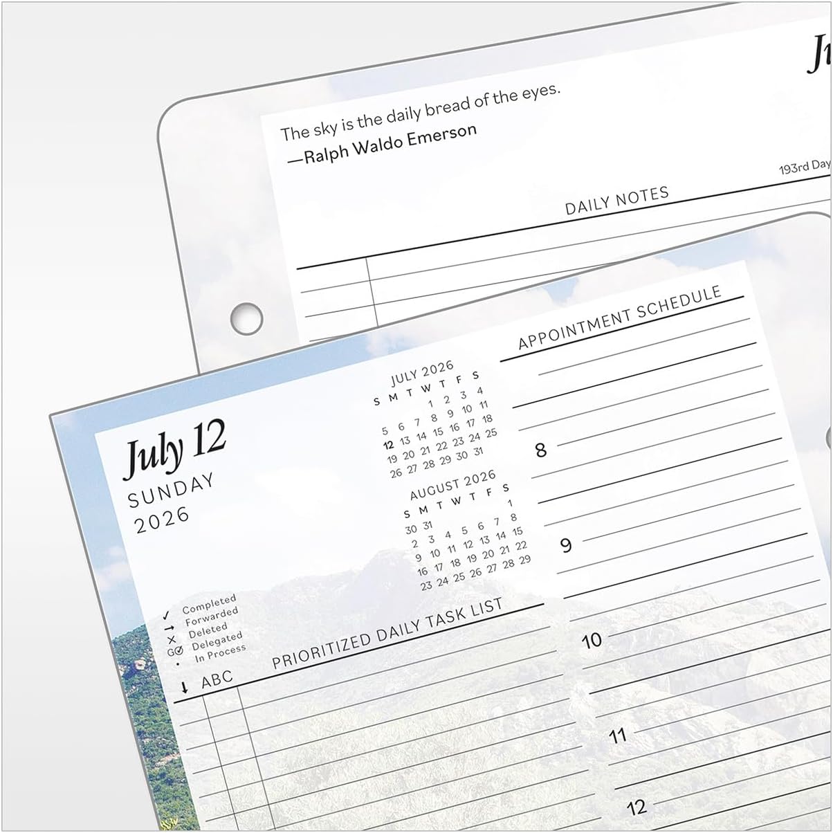 FranklinCovey - Seasons Ring-Bound Planner Refill | Two Pages Per Day (Classic, Jul 2026 - Jun 2027)