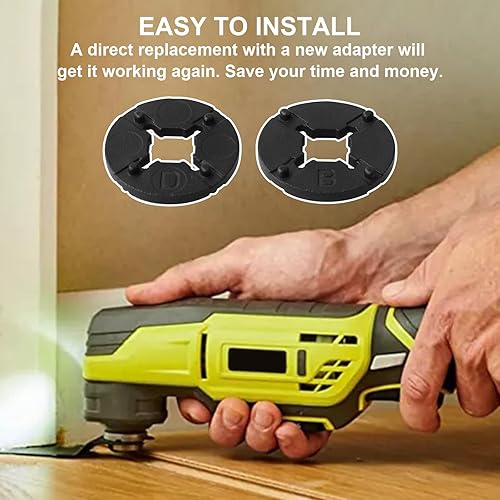 Miniatura 4 de 692496002 Adaptador de cuchilla para Ridgid JobMax Multi-Tool R8223404 y compatible con Ryobi, MT100, MT100G, PSL1MT01, NT1MT, P570, P343