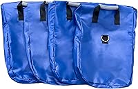 Hullaballoo Deluxe Heavy Duty Vinyl Sand Bags 50 lb Capacity 4 Pack - Secure Bounce Houses, Tents, Water Slides & Flood Barriers