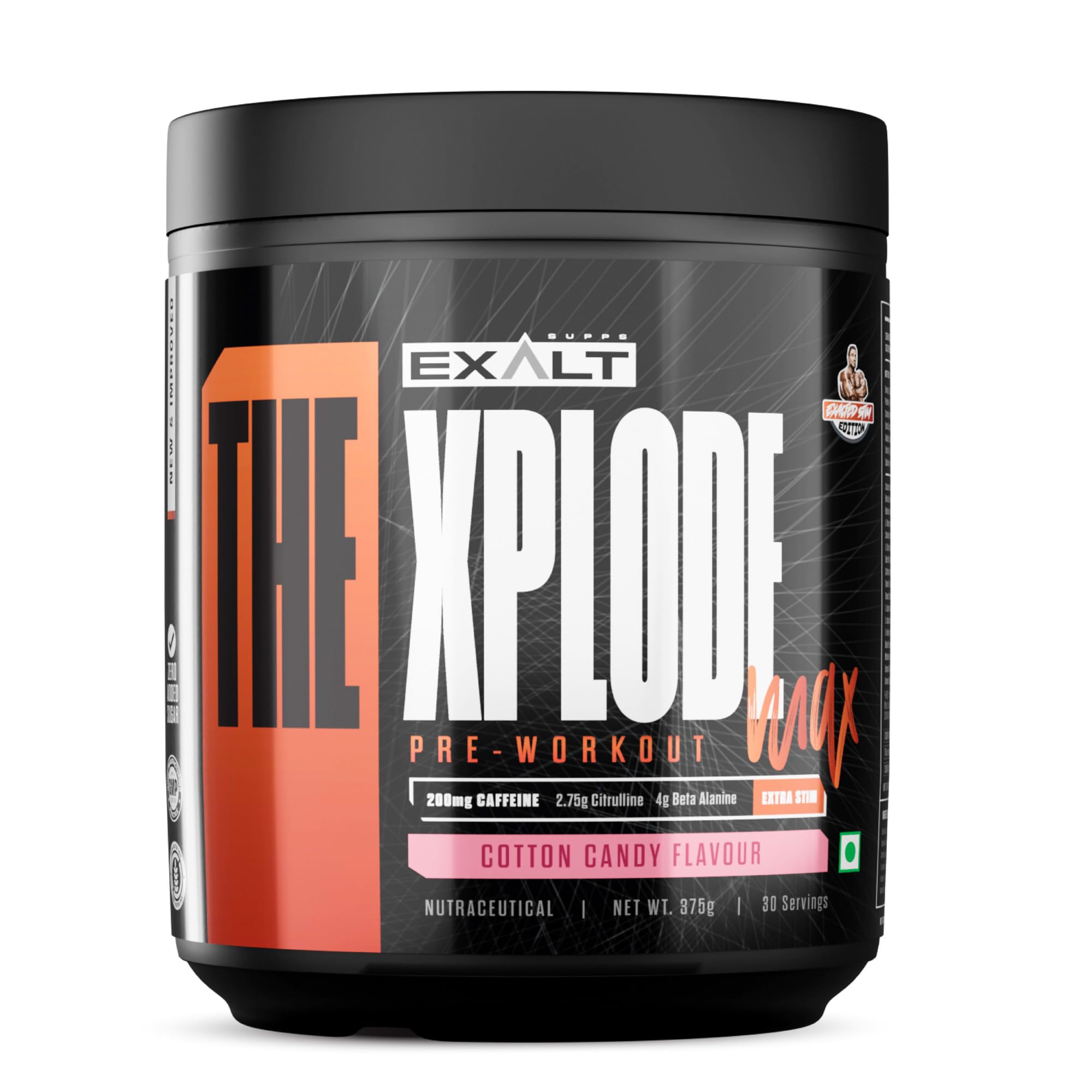 [BRSROCY5OIGRQC3V] The Xplode Pre Workout Max | 375gm | 30 Servings | 300mg Caffeine | 4g Citrulline | 3000mg Beta Alanine | Hyper Pumps | Improved Endurance | Better Focus (Cotton Candy)