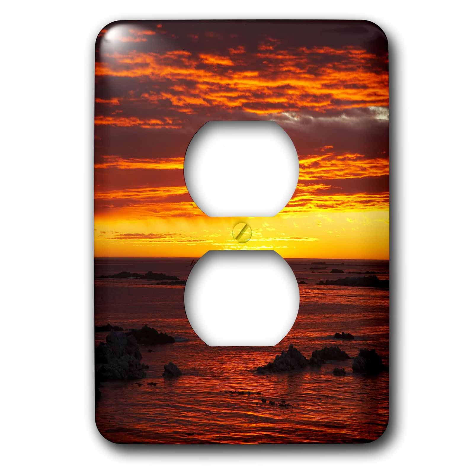 Lever de soleil Kaikoura Nouvelle Zélande double prise 3dRose lsp_75331_6 salon