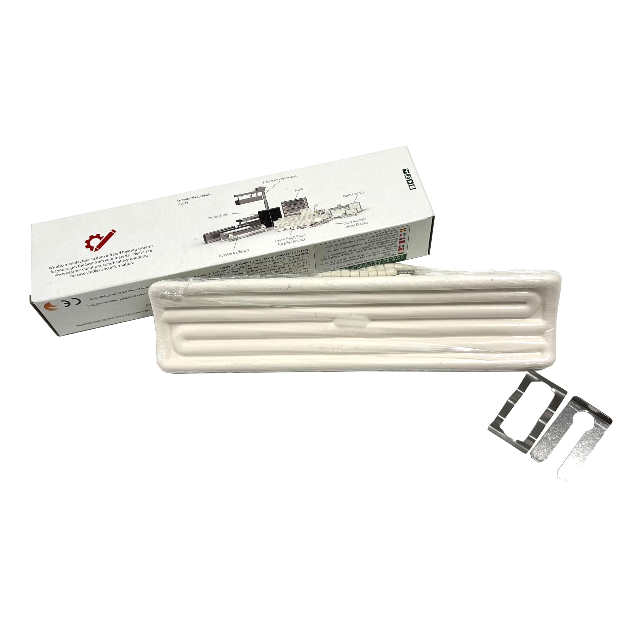 Résistance en céramique 245x62mm 500W 230V | Résistance pour buffet et plats chauds | Élément de chauffage en céramique | Chauffage rapide et efficace