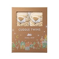 Vista 20 de Set de muñecos para abrazar Angel Dear, Cuddle Twins., Azul Elephant