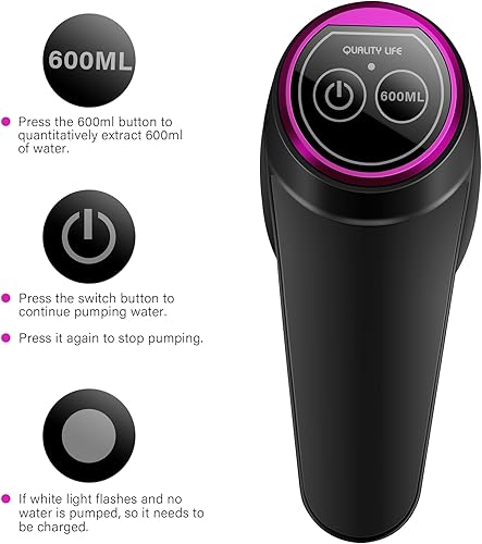 Miniatura 3 de Dispensador de agua de 5 galones - Bomba de agua potable eléctrica automática con carga USB para jarras de 2 a 5 galones