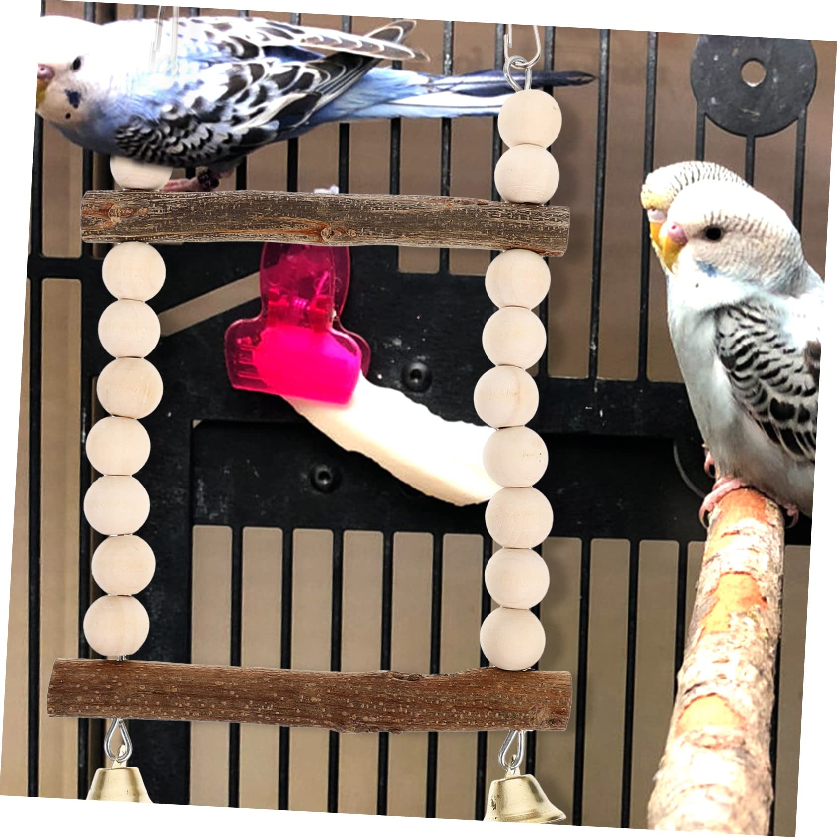 Hohopeti 1satz Hängendes Vogelspielzeug Set Für Papageien Und Sittiche Klettergerüst Kaumaterial Für Große Und Kleine Vögel Sichere Und Langlebige Zubehörteile Für Vogelkäfige