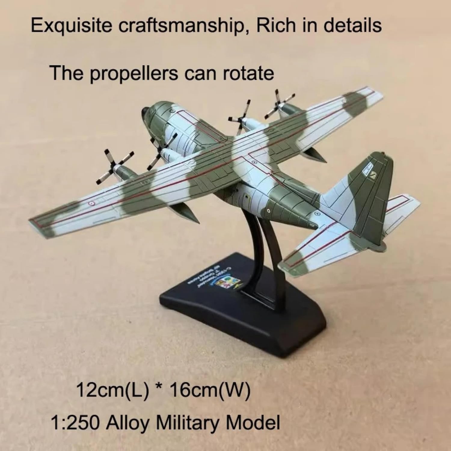 ZEZEFUFU 1/250 Scale Alloy US Air Force C-130H Hercules Transport Aircraft Model Aviation Science Exhibition Model