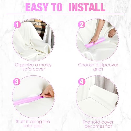 Miniatura 4 de 12 fundas para sofá, fundas elásticas de espuma antideslizante, agarre más grueso para sofá, agarres esenciales para muebles, protectores de muebles