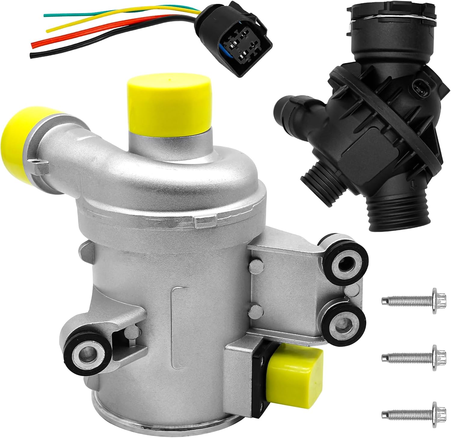 11518635090 Water PumpThermostat Kit for BMW 335i X5 X6 sDrive35i xDrive35i, 435i Gran Coupe 335i GT xDrive Active Hybrid,M2 M235i xDrive Coupe 3.0 F30 F32 F15 N55 Electric Water Pump 11537598865