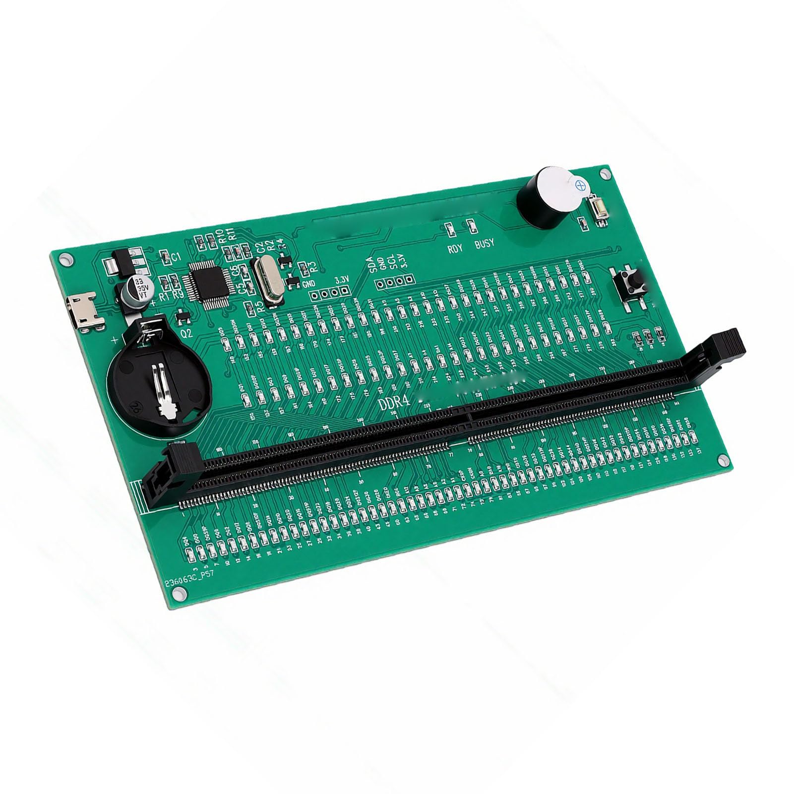 Tester di Memoria RAM DDR4, Analizzatore Diagnostico di Memoria Alimentato a Batteria USB, Tester Indicatore LED con Funzione di Masterizzazione SPD per Computer Server Desktop Portatili