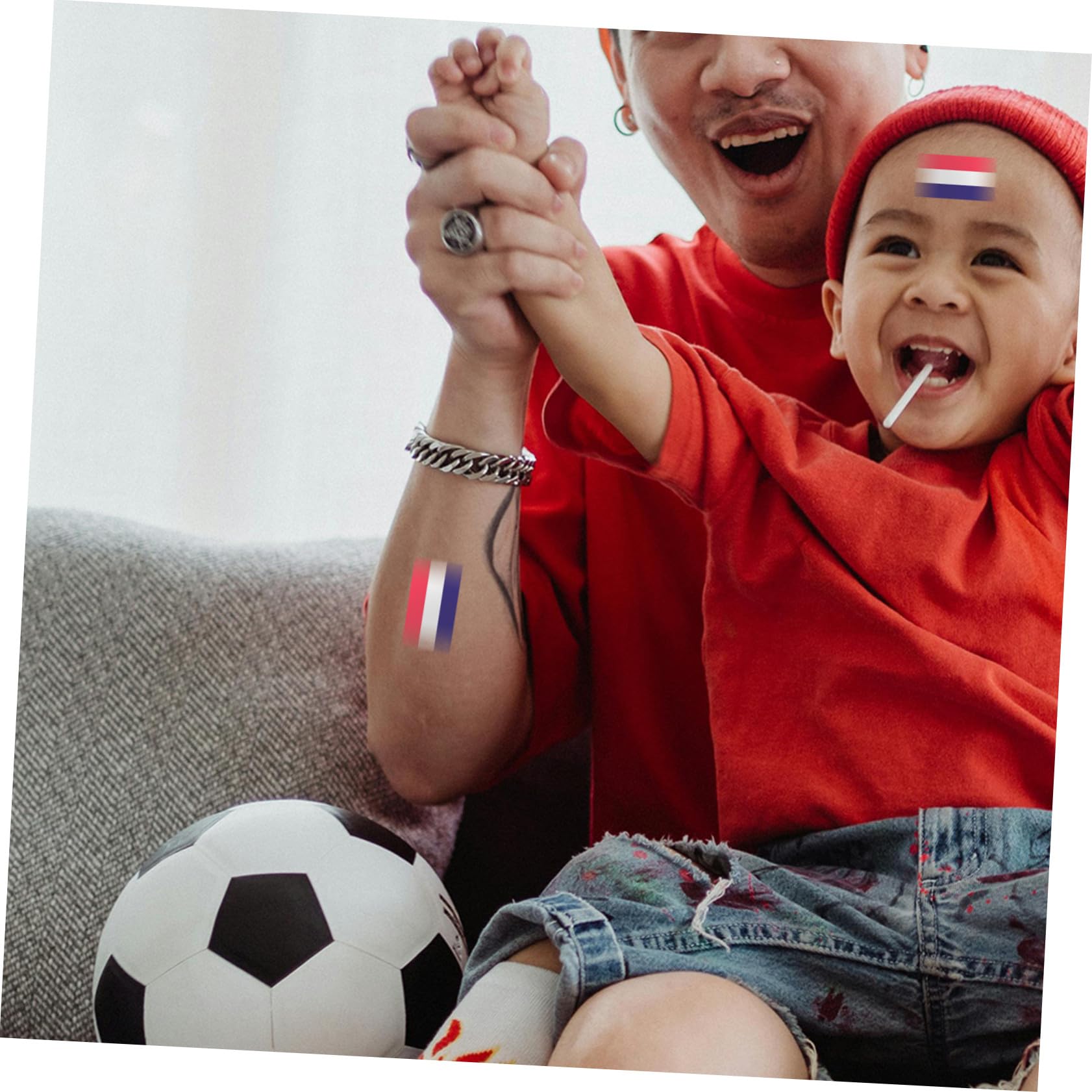 Pittura per Viso a Tre Colori Francese Rosso Bianco Blu Bastoncini per Trucco Sportivo Patriottico per Eventi Calcio e Feste Nazionali