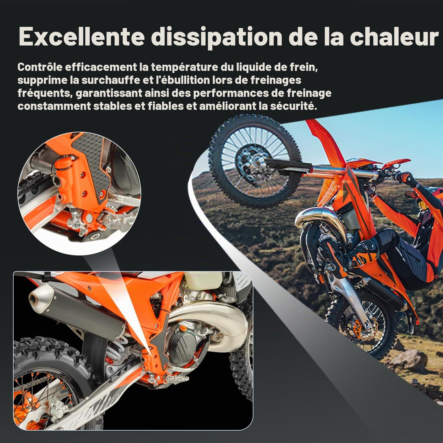 Maitre Cylindre Frein Arriere Moto,pour 125–510 CR SM TE TC FC FE FX FS | Maitre Cylindre pour 125–530 SX SXF SMR EXC SXS EXCG XC XCF XCW XCFW