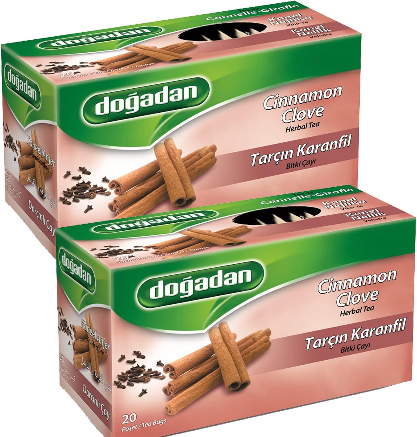 2 x Dogadan cinnamon clove herbal tea