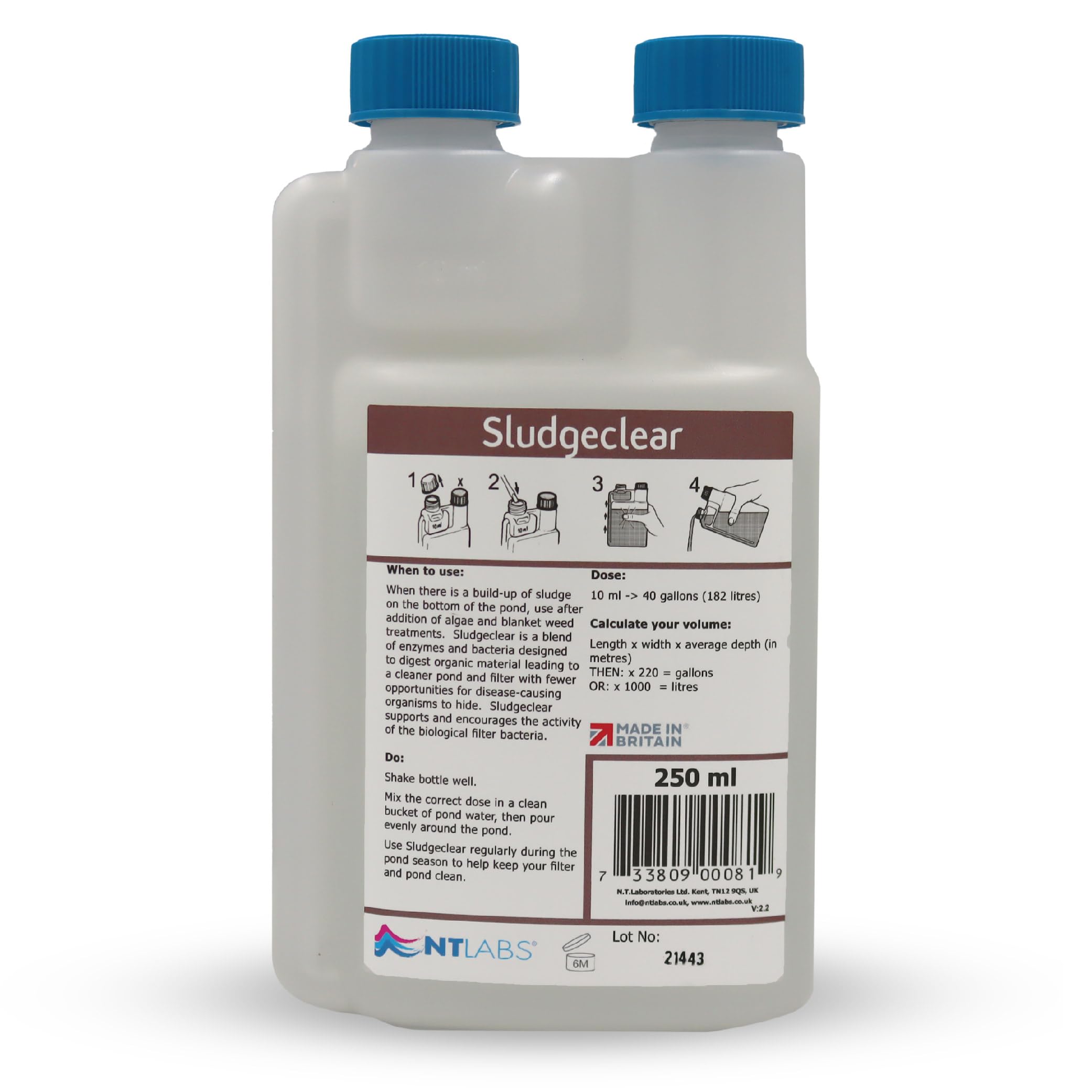 NT Labs Pond Sludgeclear, Pond Sludge Remover, Digests Organic Material in Pond Sludge - Image 2
