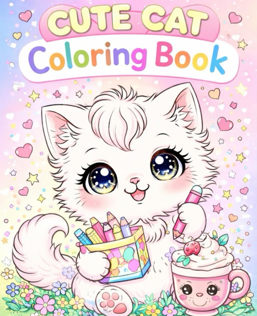 CUTE CAT Colouring Book