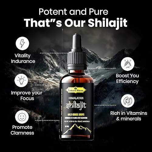 Miniatura 4 de Gotas orgánicas de Shilajit del Himalaya para hombres y mujeres (1.0 onzas)
